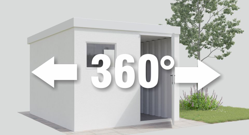 360 Grad Ansicht unser Superior Geraetehaus