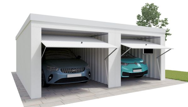 DUROBOX® Fertiggarage als Doppelgarage mit zwei Toren